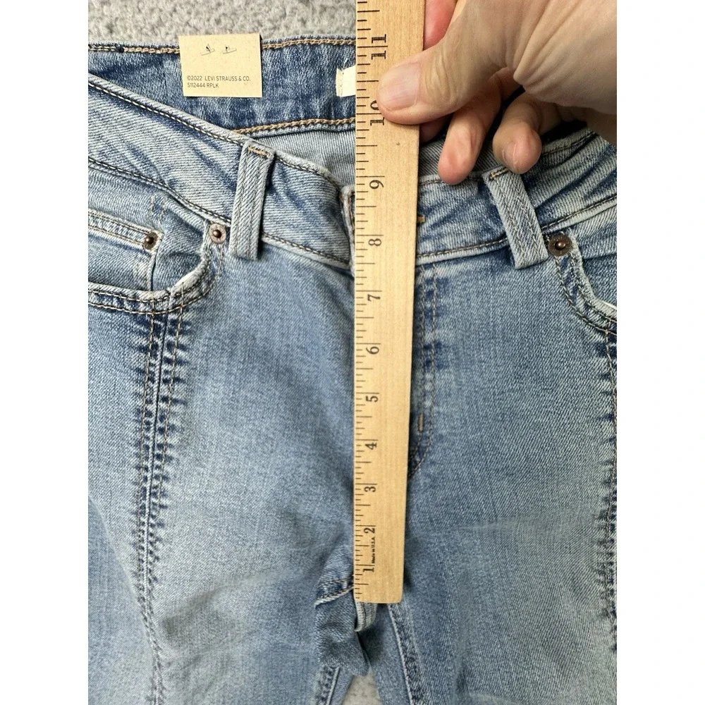 Levi's Superlow Bootcut Seamed Jeans Blue 29X32 Light Wash NWT